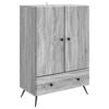 vidaXL Aparador Gris Sonoma 66 x 34,5 x 95 cm Madera de Ingenier&iacute;a