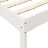 vidaXL Cama con estanter&iacute;a sin colch&oacute;n madera maciza blanca 150x200 cm