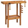 vidaXL Banco trabajo con tornillos de banco madera acacia 92x48x83cm