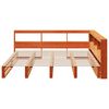 vidaXL Cama con estantería sin colchón madera maciza marrón 180x200cm