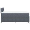 vidaXL Cama box spring con colch&oacute;n terciopelo gris oscuro 120x200 cm