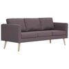 vidaXL Sof&aacute; de 3 plazas de tela color gris taupe