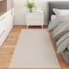 vidaXL Alfombras de &aacute;rea Rectangular HUARTE Crema 200 x 80 cm