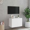 vidaXL Mueble de TV de pared con luces LED blanco 60x35x41 cm