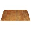 vidaXL Tablero de mesa borde natural madera maciza mango 110x80x3,8 cm