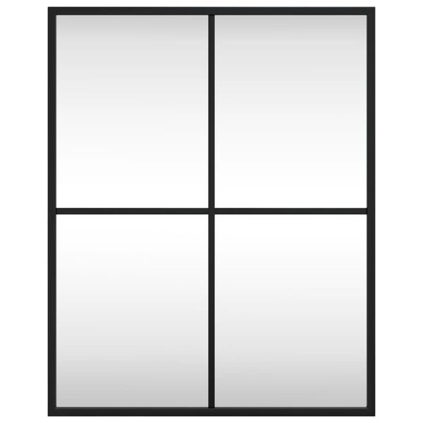 vidaXL Espejo de pared rectangular de hierro negro 40x50 cm