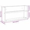 vidaXL Estante de revistas 2 pcs Roble ahumado 60 x 12 x 30 cm