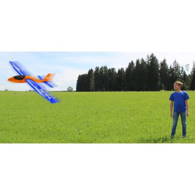 JAMARA Avión planeador de jueguete Pilo XL espuma azul y naranja