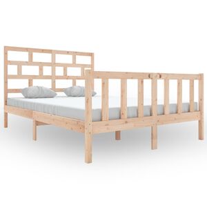 vidaXL Estructura de cama madera maciza de pino 120x200 cm