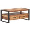 vidaXL Mesa de centro de madera maciza de acacia 100x55x45 cm
