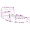 vidaXL Estructura de cama Viana sin colch&oacute;n cuero sint&eacute;tico blanco negro 90x200 cm