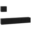 vidaXL Conjunto de mueble de TV 4 uds. Roble Negro