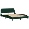 vidaXL Estructura de cama Dover terciopelo verde oscuro 140x190 cm