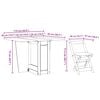 vidaXL Set comedor plegable mariposa 5 pzas Corona madera pino blanco