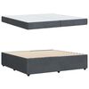 vidaXL Estructura de cama con colch&oacute;n Gris oscuro 200 x 200 cm tela