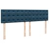 vidaXL Cama box spring con colch&oacute;n terciopelo azul 180x200 cm