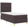 vidaXL Cama tipo Box Spring con colch&oacute;n Marr&oacute;n oscuro 80 x 200 cm tela
