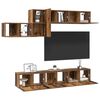 vidaXL Conjunto de mueble de TV con cajón 7 pcs Madera envejecida