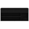 vidaXL Banco zapatero roble negro 102x30,5x45 cm madera de ingeniería