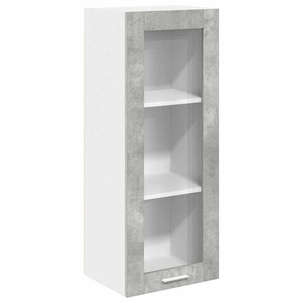 vidaXL Mueble colgante con puerta Gris Concreto 40 x 31 x 100 cm