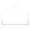 vidaXL Estructura de cama infantil madera maciza pino blanco 70x140 cm