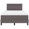 vidaXL Cama tipo Box Spring Gris 120 x 190 cm Cuero sint&eacute;tico