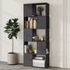 vidaXL Librer&iacute;a separador madera contrachapada gris 60x24x155 cm