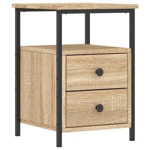 vidaXL Mesita de noche madera de ingenier&iacute;a roble Sonoma 34x35,5x50 cm