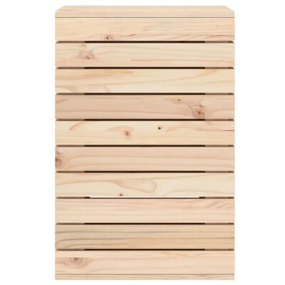 vidaXL Cesto para la ropa sucia madera maciza de pino 44x44x66 cm