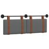 vidaXL Cabecera Colgante Liso Gris oscuro 130 x 55 x 5 cm PU antiguo