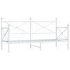 vidaXL Div&aacute;n sin colch&oacute;n blanco 90x190 cm acero