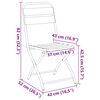 vidaXL Silla Plegable para Jardín 2 pcs Verde 55 x 56.5 x 91cm Acero