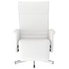 vidaXL Sill&oacute;n reclinable con reposapi&eacute;s cuero sint&eacute;tico blanco