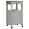 vidaXL Carrito de cocina MONZA madera maciza de pino 48x40x88,5 cm
