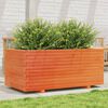 vidaXL Jardinera madera maciza de pino marr&oacute;n cera 110x60x49,5 cm