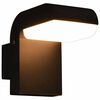 vidaXL L&aacute;mpara LED de pared para jard&iacute;n ovalada negra 9 W