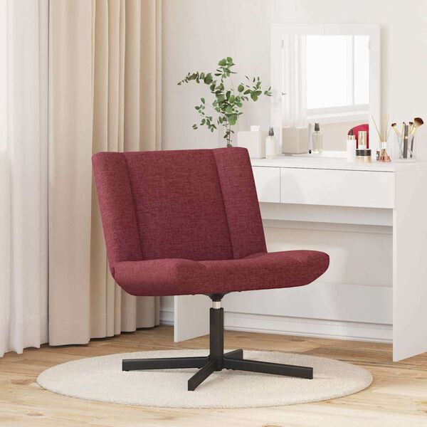 vidaXL Silla giratoria Rojo vino 63 x 75 x 76 cm tela