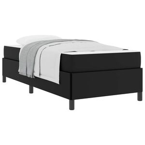 vidaXL Estructura de cama con colch&oacute;n Negro 80 x 200 cm tela