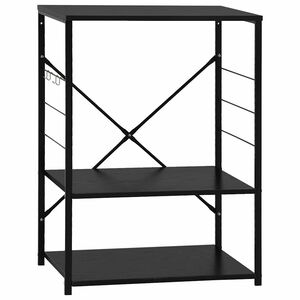 vidaXL Armario para microondas madera ingenier&iacute;a negro 60x39,6x79,5 cm