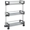 vidaXL Carrito de almacenaje aluminio 59x20x75 cm