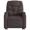 vidaXL Sillón eléctrico reclinable elevable de tela marrón oscuro