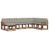 vidaXL Conjunto de sof&aacute;s de exterior 8 uds. Gris Natural y Claro