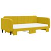 vidaXL Sof&aacute; cama nido con colch&oacute;n terciopelo amarillo 100x200 cm