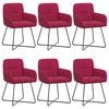 vidaXL Sillas de comedor 6 uds. Terciopelo Rojo vino 59 x 56,5 x 86 cm