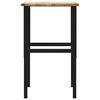 vidaXL Banco de trabajo madera maciza de roble 80x60x(71,5-98) cm