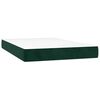 vidaXL Cama box spring con colch&oacute;n terciopelo verde oscuro 120x200 cm