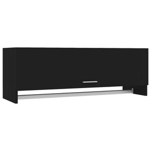 vidaXL Armario de madera contrachapada negro 100x32,5x35 cm