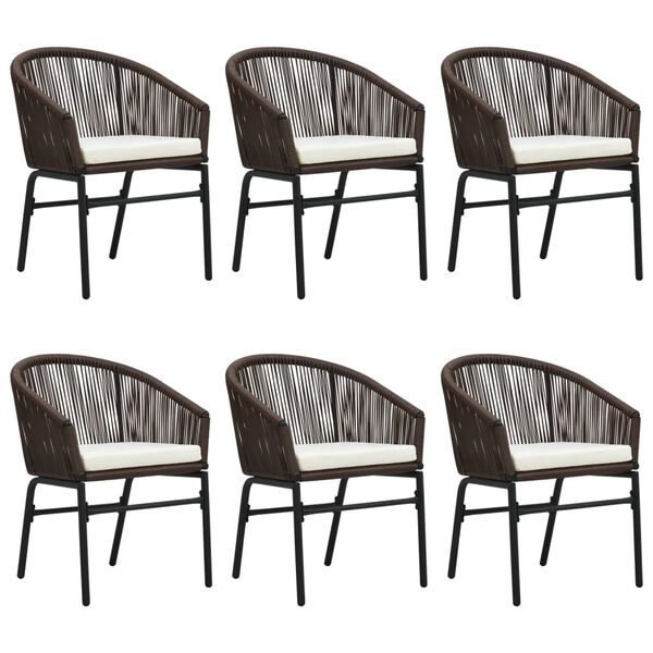 vidaXL Juego de comedor de jard&iacute;n 7 piezas marr&oacute;n