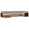 vidaXL Conjunto de sof&aacute;s de exterior 7 pcs Natural y Gris Claro