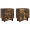 vidaXL Armario de Noche 2 pcs Roble Ahumado 43 x 34,5 x 47,5 cm